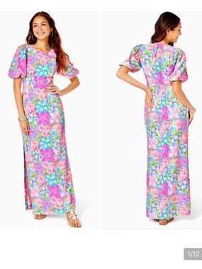 Lilly Pulitzer Kimberle Stretch Maxi Dress Take It From Your Mumsy. Size 14